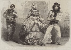 Mr W S Woodin in Three Characters by Frederick John Skill